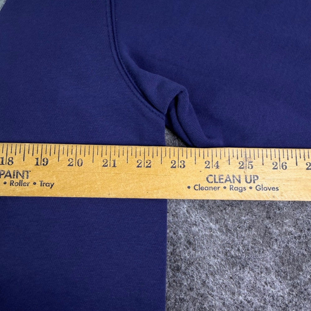 Nike Swoosh Pullover Hoodie Navy Blue Embroidered Logo Mens XL Vintage Style - Picture 4 of 7
